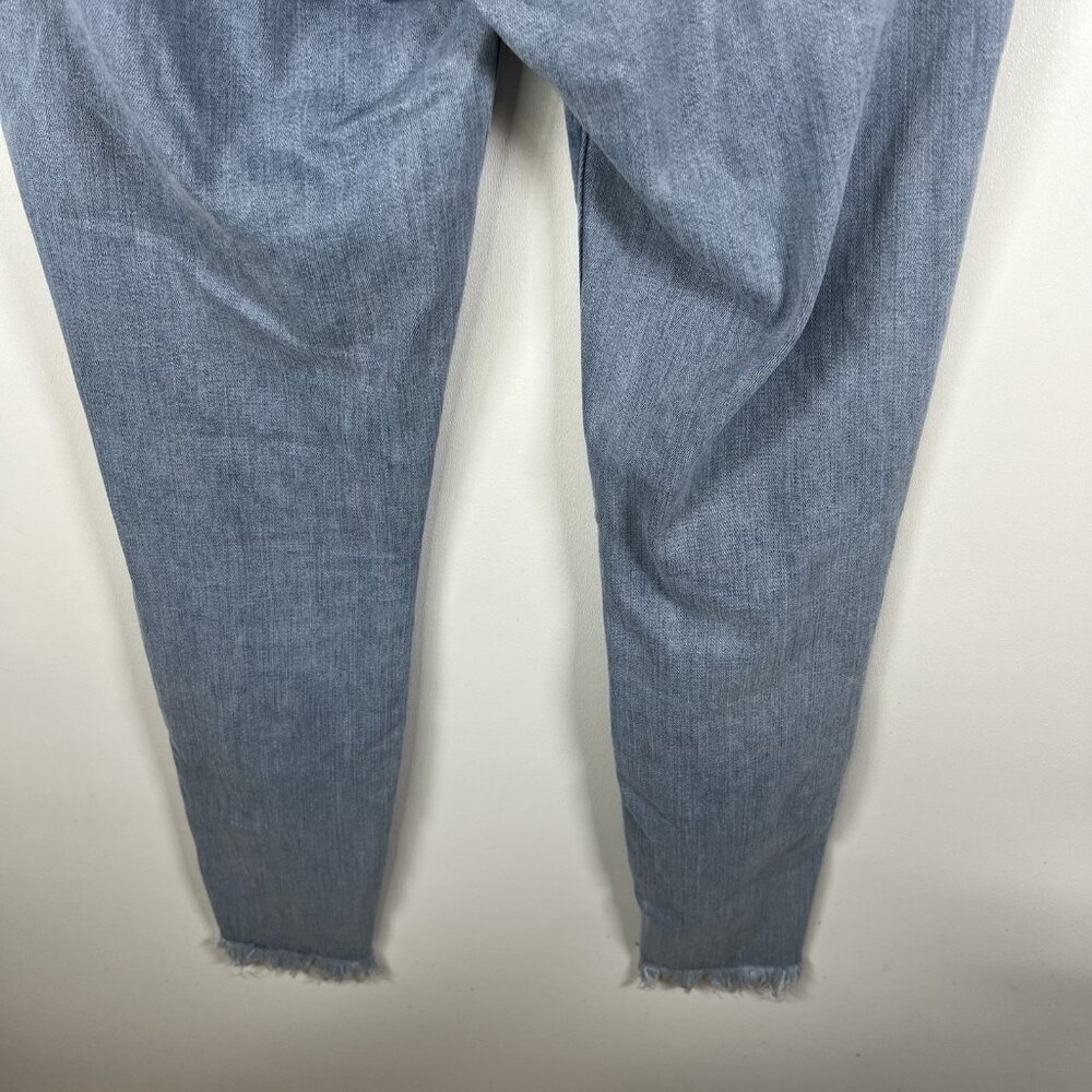 GOOD AMERICAN Good Waist Women's Size 0/25 Crop Skinny Jeans Distressed Raw Edge - Picture 10 of 13